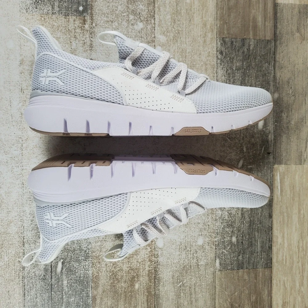 KURU FLEX Womens Shoes Sz 11 M Running Bright White Sand Mesh Lace Up Sneakers